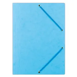 Donau Teczka z gumką preszpan, A4, 390gsm, 3-skrz., jasnoniebieska 