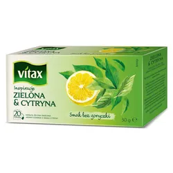 Vitax Herbata Inspiracje Zielona&Cytryna 20 Torebek X 1,5G