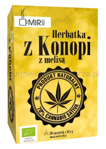 Herbatka Z Konopi Z Melisą Bio (20 X 0,8 G) 16 G - Mir-Lek [BIO]