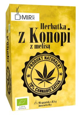 Herbatka Z Konopi Z Melisą Bio (20 X 0,8 G) 16 G - Mir-Lek [BIO]