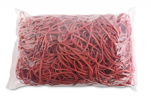 Office Products Gumki Recepturki Średnica 130Mm, 1,5X3Mm, 60% Kauczuku, 1000G, Zgrzewka, Czerwone 