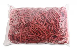 Office Products Gumki Recepturki Średnica 130Mm, 1,5X3Mm, 60% Kauczuku, 1000G, Zgrzewka, Czerwone 
