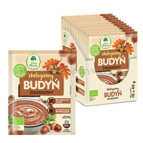 Budyń Żołędziowy Bez Dodatku Cukru Bio 40 G - Dary Natury [BIO]