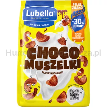 Lubella CHOCO MUSZELKI Płatki śniadaniowe -30% cukru 230g