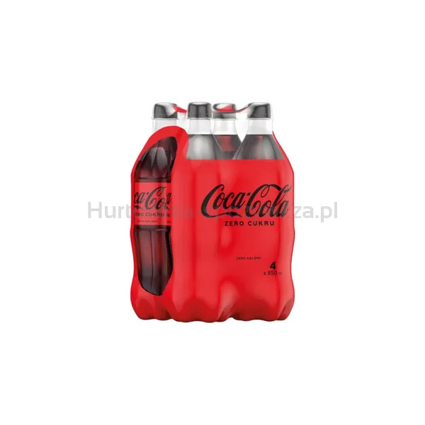 Coca-Cola Zero 4 x 850 ml (w tym +0,50 zł/szt. zwrotnej kaucji)