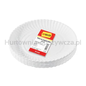Topseller Talerze Papierowe 23 Cm 50 Sztuk