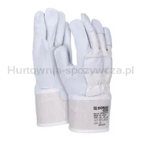 Rękawice robocze DONAU SAFETY DS-DOKGOAT, doker, skóra kozia, rozm. 10,5/XL, szaro-białe - 6