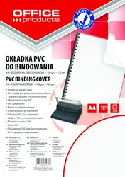 Office Products Okładki Do Bindowania Pvc, A4, 150Mikr., 100Szt., Transparentne 