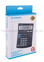 Kalkulator biurowy DONAU TECH, 12-cyfr. wyświetlacz, wym. 185x140x37 mm, czarny - 5