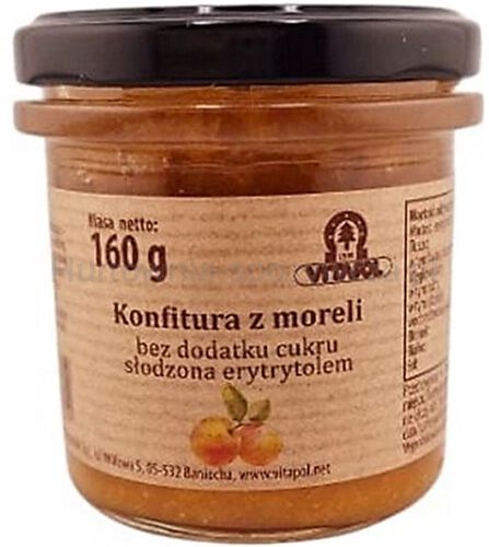 Konfitura z moreli słodzona erytrytolem B/C 160g