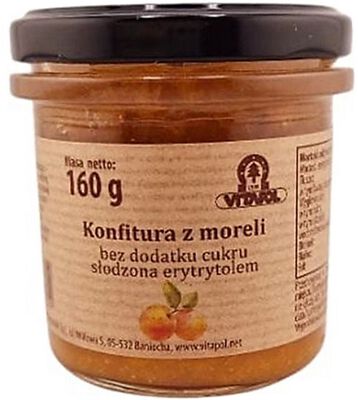 Konfitura z moreli słodzona erytrytolem B/C 160g