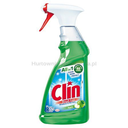 Płyn do mycia szyb CLIN Jabłko, pompka, 500ml