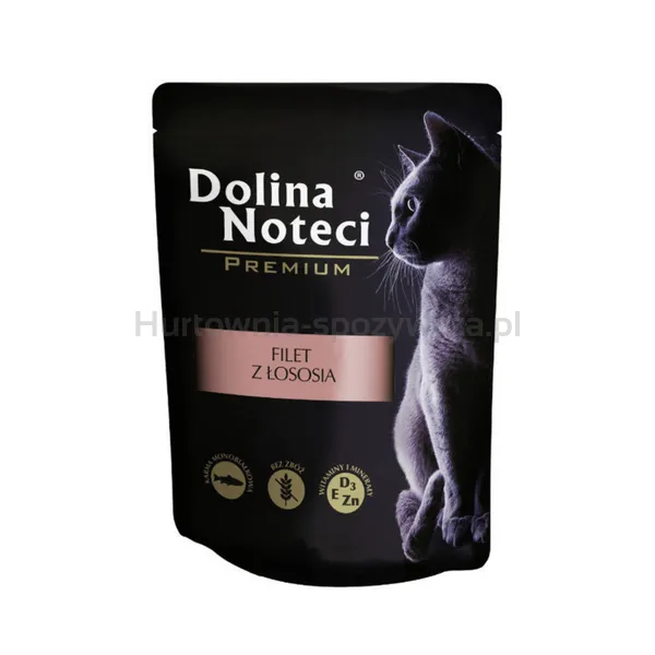 Dolina Noteci Premium Mokra karma saszetka dla kota filet z łososia 85g