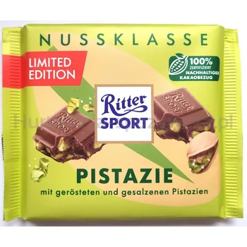 Ritter Sport Czekolada Mleczna Z Orzechami Pistacji 100G