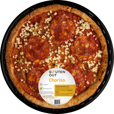 Pizza Z Serem Mozzarella I Kiełbasą Chorizo Bezglutenowa 330 G - Gluten Out [BIO]