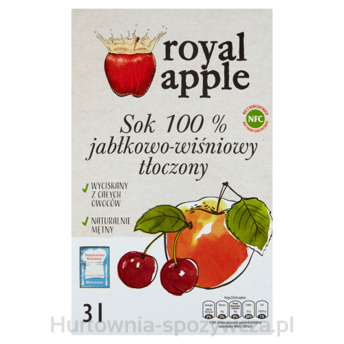 Sok Jabłkowo-Wiśniowy Royal Apple Nfc 3L