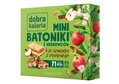 Batoniki Mini Z Nerkowców A'La Szarlotka Z Cynamonem (6 X 17 G) 102 G - Dobra Kaloria [BIO]