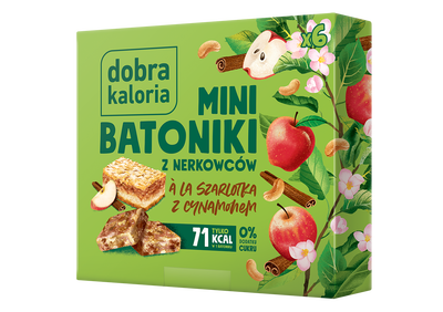 Batoniki Mini Z Nerkowców A'La Szarlotka Z Cynamonem (6 X 17 G) 102 G - Dobra Kaloria [BIO]