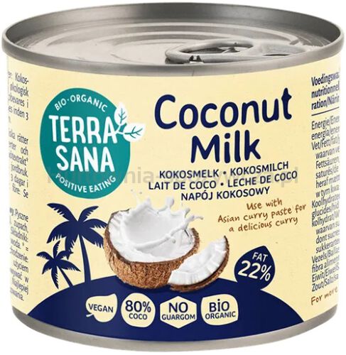 Coconut Milk - Napój Kokosowy Bez Gumy Guar (22 % Tłuszczu) Bio 200 Ml - Terrasana [BIO]