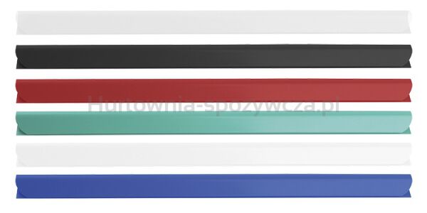 Donau Listwa zaciskająca, PVC, A4, 6mm, do 60 kartek, biała  - 2