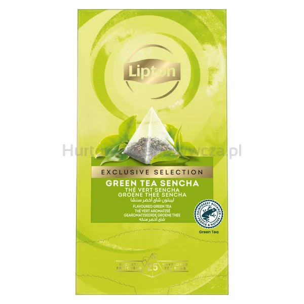 Herbata LIPTON Exclusive Selection, piramidki, zielona sencha, 25 kopert
