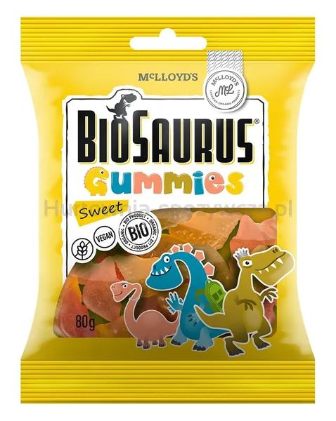 Żelki Słodkie Bezgl. Bio 80 G Biosaurus