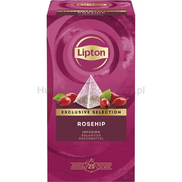Herbata LIPTON Exclusive Selection, piramidki, dzika róża, 25 kopert