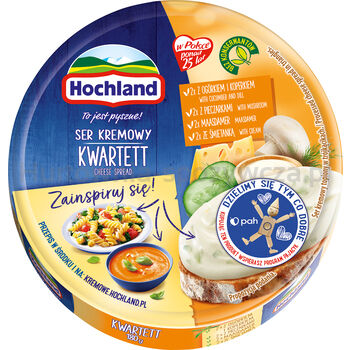 Hochland Kwartett Ser Kremowy Topiony W Trójkącikach 180 G