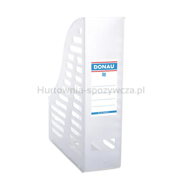 Pojemnik ażurowy na dokumenty DONAU, PP, A4, składany, transparentny biały