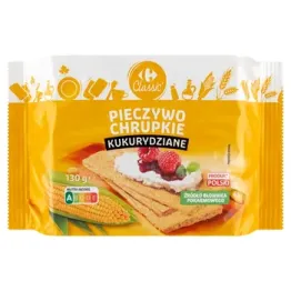 Carrefour Pieczywo chrupkie kukurydziane 130 g<br>(Data przydatności 31.07.2025)