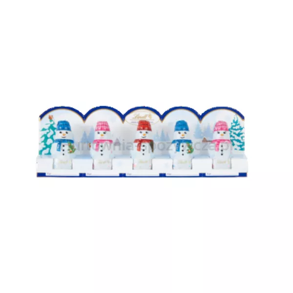 Lindt Snowman Mini Xmas Tag 5X10G