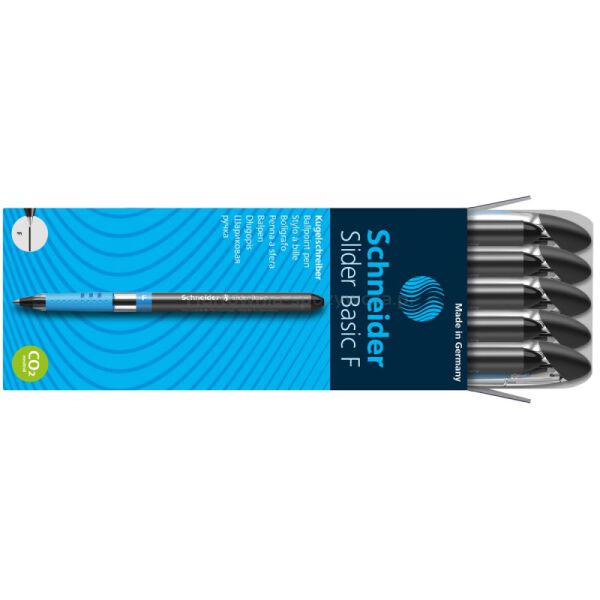 Schneider Długopis Slider Basic, F, czarny  - 5
