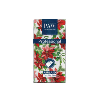 Serwetki PAW Professional Pocket Glory Poinsettia 1 warstwowe 40x40cm składane 1/8