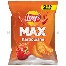Lay's MAX Karbowane Chipsy o smaku paprykowym 40g