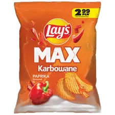 Lay's MAX Karbowane Chipsy o smaku paprykowym 40g