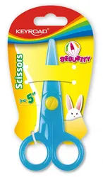 Nożyczki Szkolne Keyroad Security, 12,5Cm, Zaokrąglone, Blister, Mix Kolorów