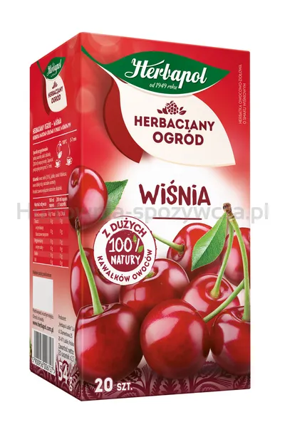 Herbapol Herbata Herbaciany Ogród, 20 torebek, wiśnia