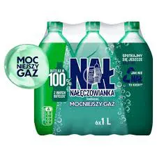 Woda mineralna NAŁĘCZOWIANKA, mocny gaz, 1l