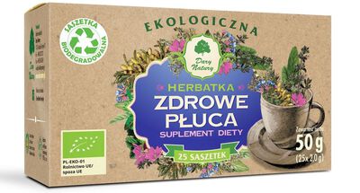 Herbatka Zdrowe Płuca Bio (25 X 2 G) 50 G - Dary Natury [BIO]