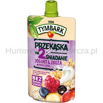 Tymbark Przekąska Na 2 Śniadanie Jogurt  Zboża + Owoce Leśne 100 G