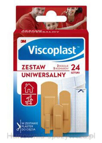 Zestaw Plastrów Viscoplast, 24Szt., Mix Kolorów