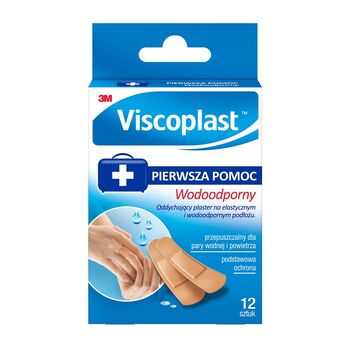 Viscoplast Wodoodporny, Zestaw Plastrów, 2 Rozmiary, Pudełko/12 Szt.