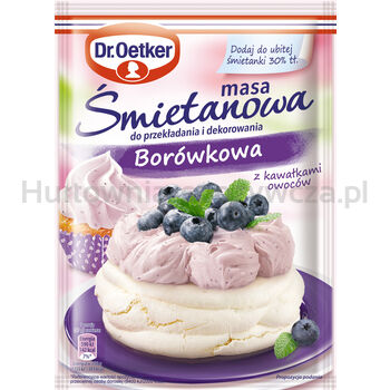 Dr.Oetker Masa śmietanowa Borówkowa 65 g