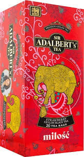 Adalbert's Herbata Strawberry Black Tea Miłość 20 x 2g