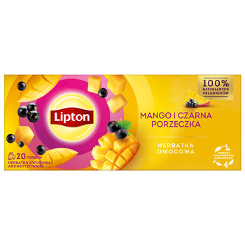 Lipton Herbata Fruit Mango I Czarna Porzeczka 20Tb