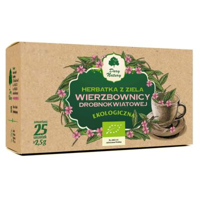 Herbatka Ziele Wierzbownicy Drobnokwiatowej Bio (25 X 2,5 G) 62,5 G - Dary Natury [BIO]