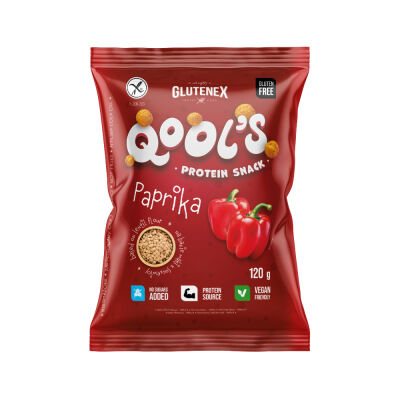 Chrupki Proteinowe Qool'S Paprykowe Bezglutenowe 120 G - Glutenex [BIO]