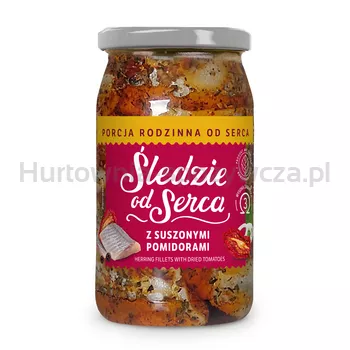Śledzie od Serca Filety śledziowe z suszonymi pomidorami 900 g