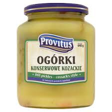 Provitus Ogórki Konserwowe Kozackie - Ogóki W Zalewie Musztardowej 640G