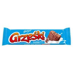 Grześki W Mlecznej Czekoladzie Wafel Przekładany Kremem Kakaowym W Czekoladzie Mlecznej 36 G
